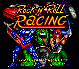Rock n' Roll Racing (USA) Title Screen